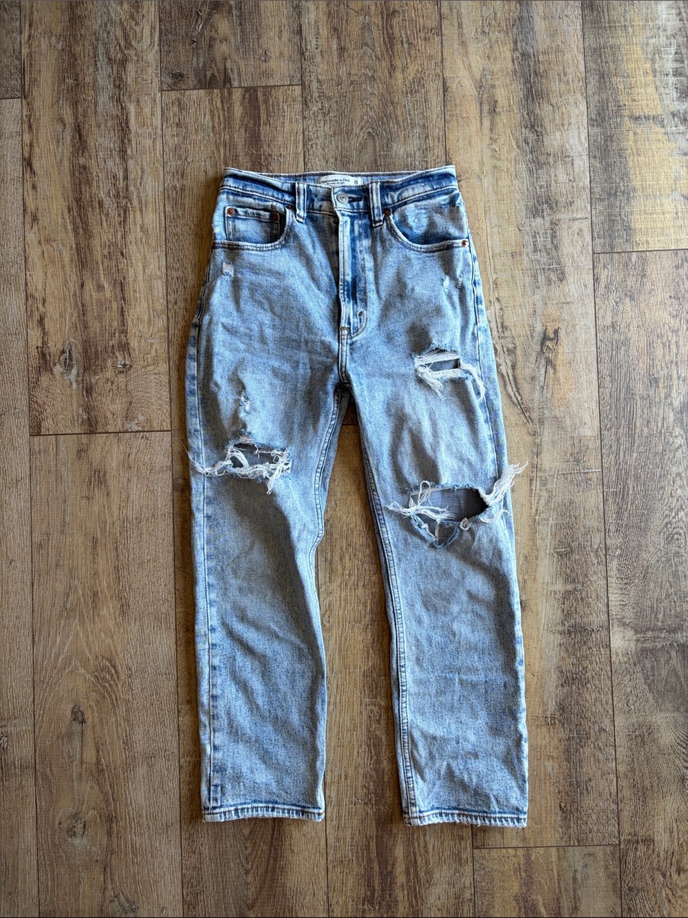 Abercrombie ankle straight ultra high 0 short jean